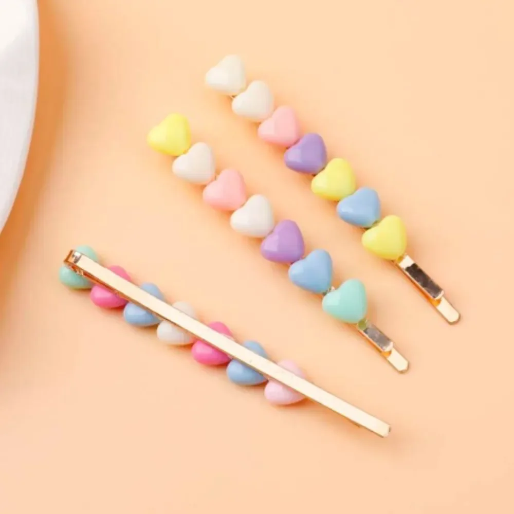 Pastel Hearts Hair Clips